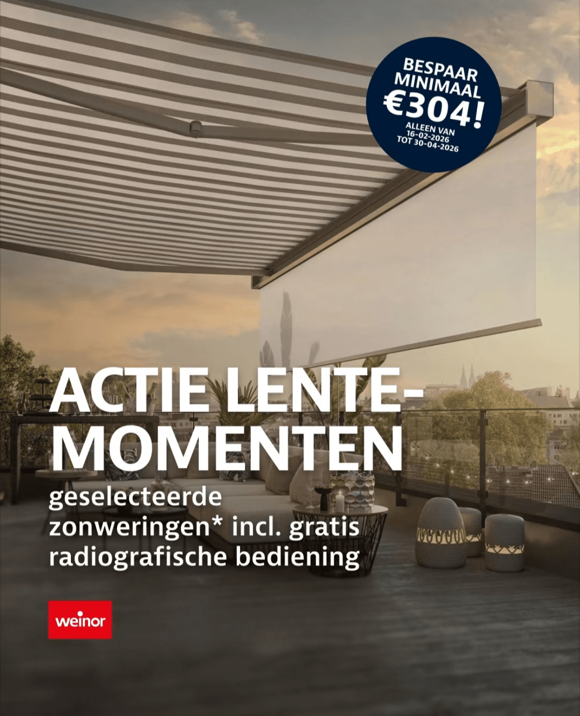 Voorjaarsactie zonneschermen bij Atrox: op tijd klaar voor het terrasseizoen